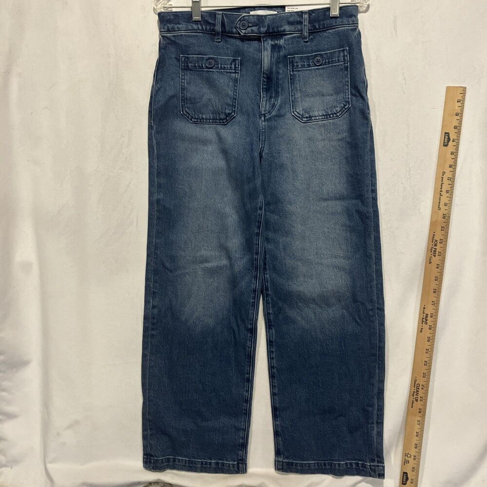 NWT LOFT Wide Leg, High Rise, Women's Denim Jeans, Regular Fit, Blue, Size 27/4
